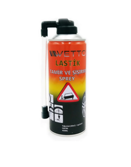 Lastik Tamir Kiti Sprey 450 ml Lastik Spreyi Wetto