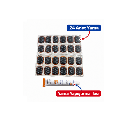 RK Rubber 24'lü Bisiklet Yama Seti
