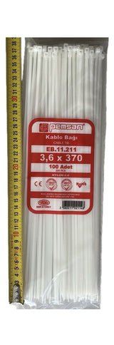 Plastik Cırt Kelepçe 3.6x370 Pemsan 100 Adet